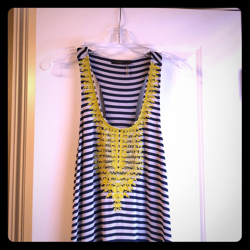 Stitchfix THML embroidered maxi dress size S